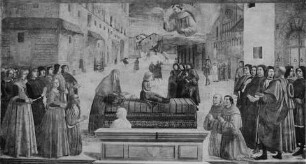 Fresken — Franziskusszenen — Der heilige Franz erweckt ein Kind auf