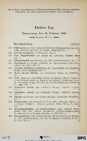 Metallarbeiten (Nr. 438-464)