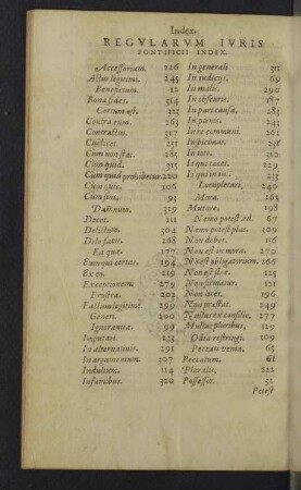 Index Regularum Iuris Pontificii Index.