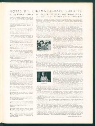 Notas del cinematógrafo europeo