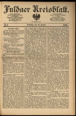 Ausgabe vom Dienstag, den 23. Januar 1900.