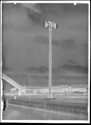 Staustufe Erlabrunn. Signalmast.