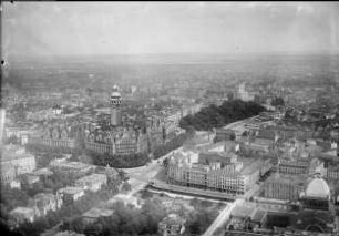 Leipzig, Innenstadt, Neues Rathaus, Reichsgericht, Lenné-Anlage, Hauptbahnhof