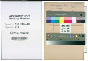 Entnazifizierung Friedrich Schmitz , geb. 08.03.1892 (Betriebsassistent)