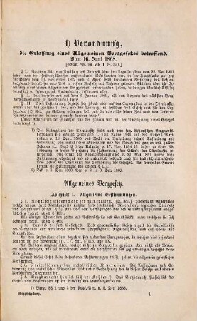 Die Berggesetzgebung des Königreichs Sachsen