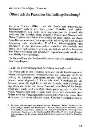 57-62, Öffnet sich die Praxis der Strafvollzugsforschung?