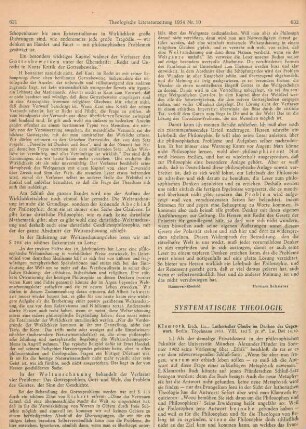 632-634 [Rezension] Klamroth, Erich, Lutherischer Glaube im Denken der Gegenwart