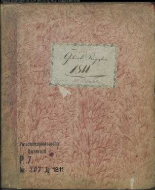Zivilstandsregister der Munizipalität Altwarendorf (GHT 1811, A 1811, GHT 1812, A 1812). (Gemeinde: Altwarendorf, Kreis Warendorf)