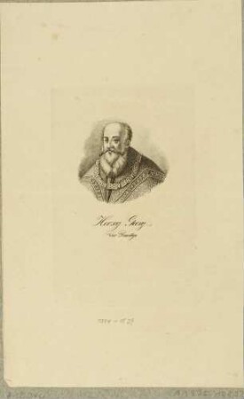 Bildnis Georg (der Bärtige, der Reiche), Herzog von Sachsen, Brustbild