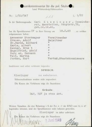 Kiesinger, Karl