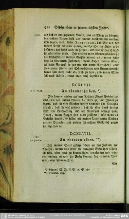[Geschrieben in seinem 69sten Jahre]