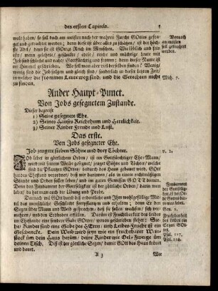 Ander Haupt-Punct. Von Jobs gesegnetem Zustande
