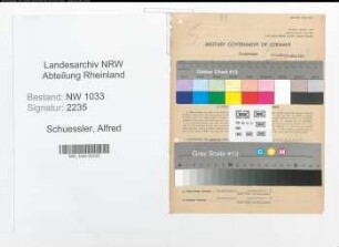 Entnazifizierung Alfred Schuessler , geb. 05.10.1905 (Polizist)