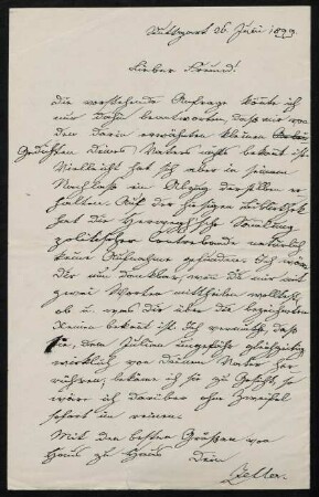 Brief an Geiger: 26.6.1899
