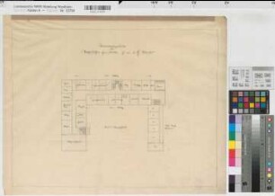 Münster (Münster) Verwaltungsgebäude der Westfälischen Heimstätte Grundriß 1. Obergeschoß (1929) (1 : 200) 42 x 51 Zeichnung Westfälische Heimstätte Wohnungsgesellschaft Münsterland