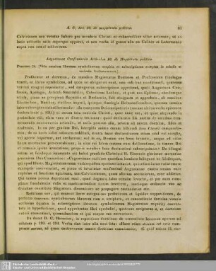 Augustanae Confessionis Articulus 16. de Magistratu politico