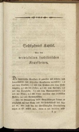 Sechszehntes Kapitel. Von den verwickelten syphilitischen Krankheiten
