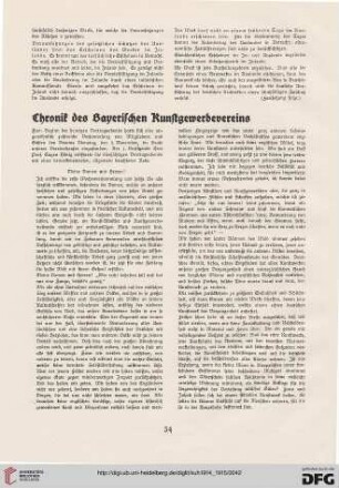 Chronik des Bayerischen Kunstgewerbevereins
