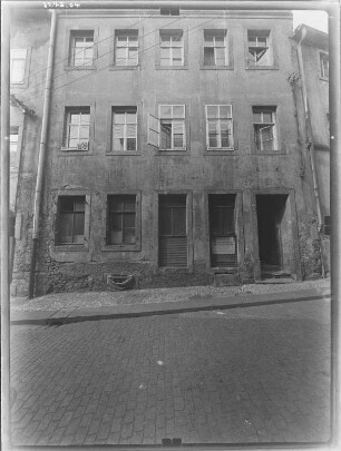 Meißen-Altstadt, Schlossergasse 2. Wohnhaus (2. H. 19. Jh.). Straßenfront