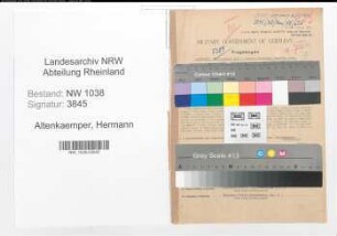 Entnazifizierung Hermann Altenkaemper , geb. 12.11.1885 (Beamter)