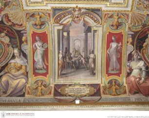 Deckendekoration mit Szenen aus der Josephsgeschichte, Die Brüder Josephs bringen Jakob das blutige Gewand Josephs