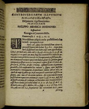 Disputatio vigesima tertia