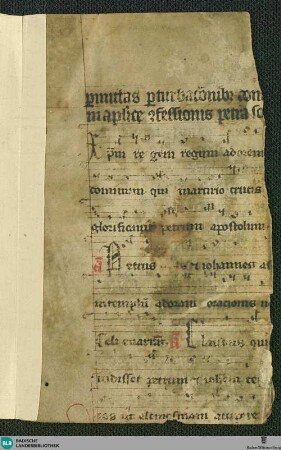 Missale, Fragment - Cod. Karlsruhe 1427