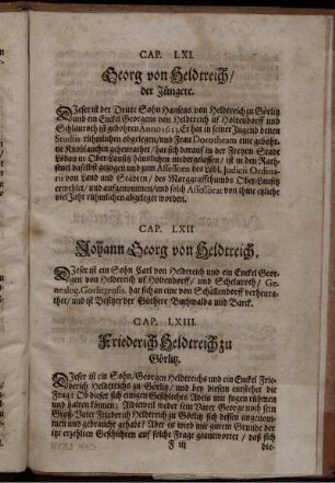 Cap. LXIII. Friederich Heldtreich zu Görlitz