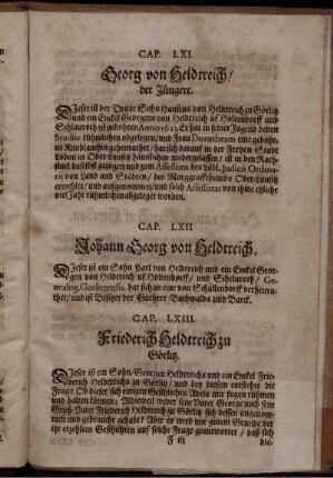 Cap. LXIII. Friederich Heldtreich zu Görlitz