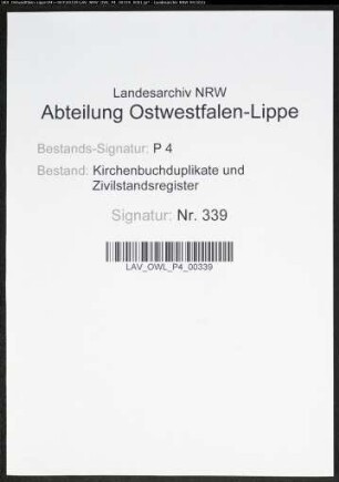 Kirchenbuchduplikate der katholischen Gemeinde (GHT 1808-1815). (Gemeinde: Berghausen, katholische Gemeinde )
