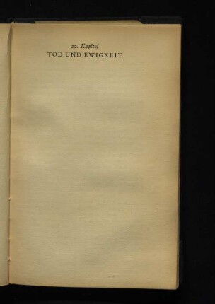 20. Kapitel Tod und Ewigkeit