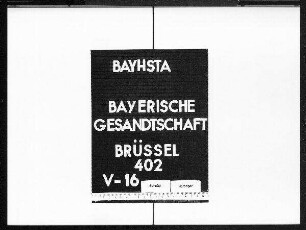 Die Übersendung von Festmedaillen anläßlich des belgischen Unabhängigkeitsjubiläums an das bayerische Münzkabinett