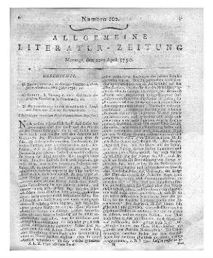 Historischer Almanach fürs Jahr 1790 etc. (Beschluß der im vorigen Stück abgebrochenen Recension.)
