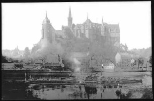 Meißen. Albrechtsburg mit Dampfer "Graf Moltke"