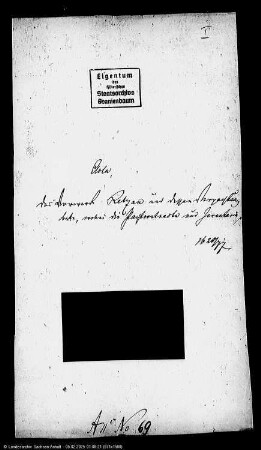 Das Vorwerk Retzau und dessen Verpachtung, wobei die Pachtkontrakte und Inventarien