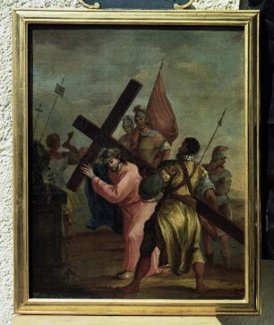 Kreuzweg — Simon von Kyrene trägt das Kreuz