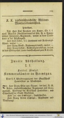 Zweite Abtheilung.