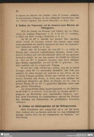 X. Einfluss der Temperatur auf die Emulsion beim Mischen der Flüssigkeiten
