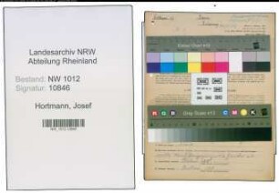 Entnazifizierung Josef Hortmann , geb. 19.01.1880 (Landwirt)