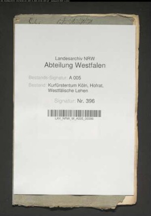 Die Belehnung des Richters Johann Wilhelm Anton Höynck zu Bilstein mit dem Steinenhaus zu Bilstein
