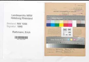Entnazifizierung Erich Rathmann , geb. 29.05.1917 ()