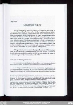 Chapitre V Les Jeunes Turcs