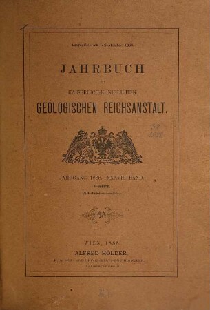 Jahrbuch der Geologischen Reichsanstalt. 38. 1888
