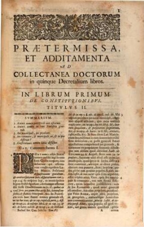 Collectanea doctorum tam veterum quam recentiorum in jus pontificium universum, 6