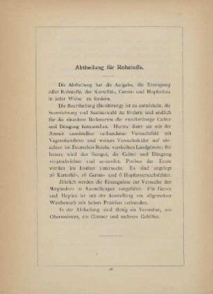 Abtheilung für Rohstoffe