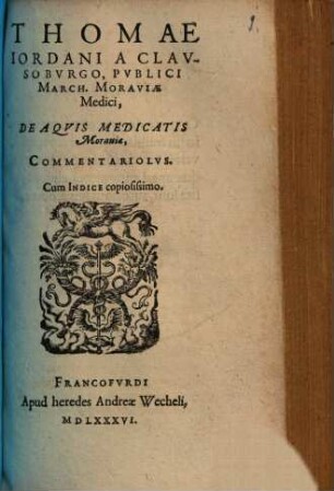 De Aquis medicatis Moraviae Commentariolus