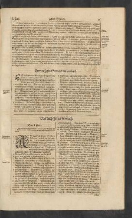 Vorrede Jesus Syrachs auf sein buch.