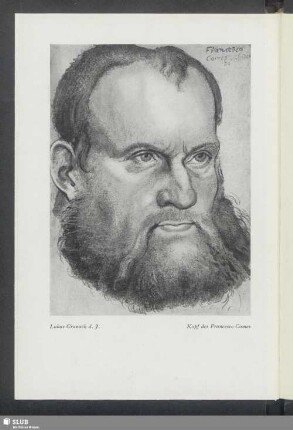 Lukas Cranach d. J.: Kopf des Francesco Comes