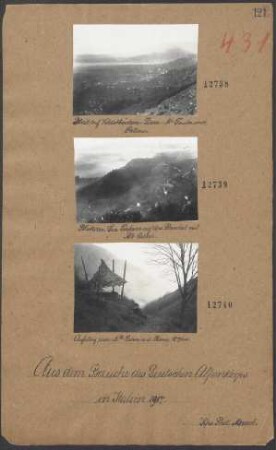 Blick von San Stefano auf das Piavetal mit Mte. Salder