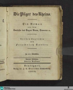 23: Die Pilger des Rheins : ein Roman; Bdch. 4